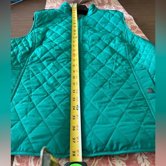 NWT Talbots Turquoise Quilted Puffer Fleece Lined Vest SZ XL - Picture 16 of 16